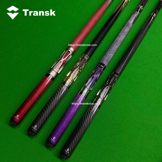Genuine product Transk Metal Carbon Fiber Pool Cue - 11.8mm Tip, Adjustable Weight, Gold/Red/Purple Options, Professional Billiard Stick for Advanced Players