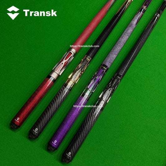 Genuine product Transk Metal Carbon Fiber Pool Cue Set - 11.8mm Tip, Adjustable Weight, Gold/Red/Purple Options, Professional Billiard Stick for Advanced Players