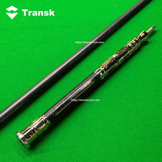 Transk Metal Dragon Slayer Jump Cue - glod Carbon Fiber Shaft with Sheepskin Grip - 13mm Tip
