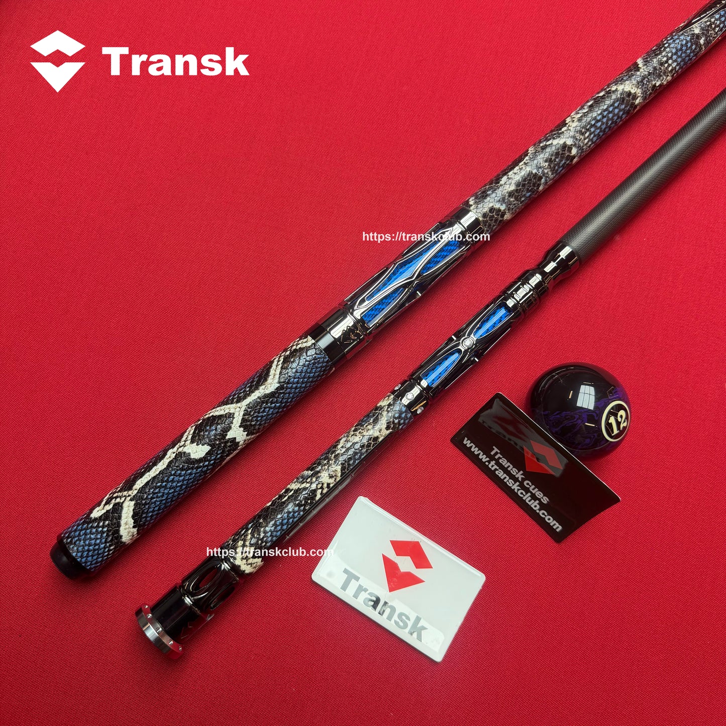 Metallic Blue Pool Cue + Jump Cue with Cue Bag Set