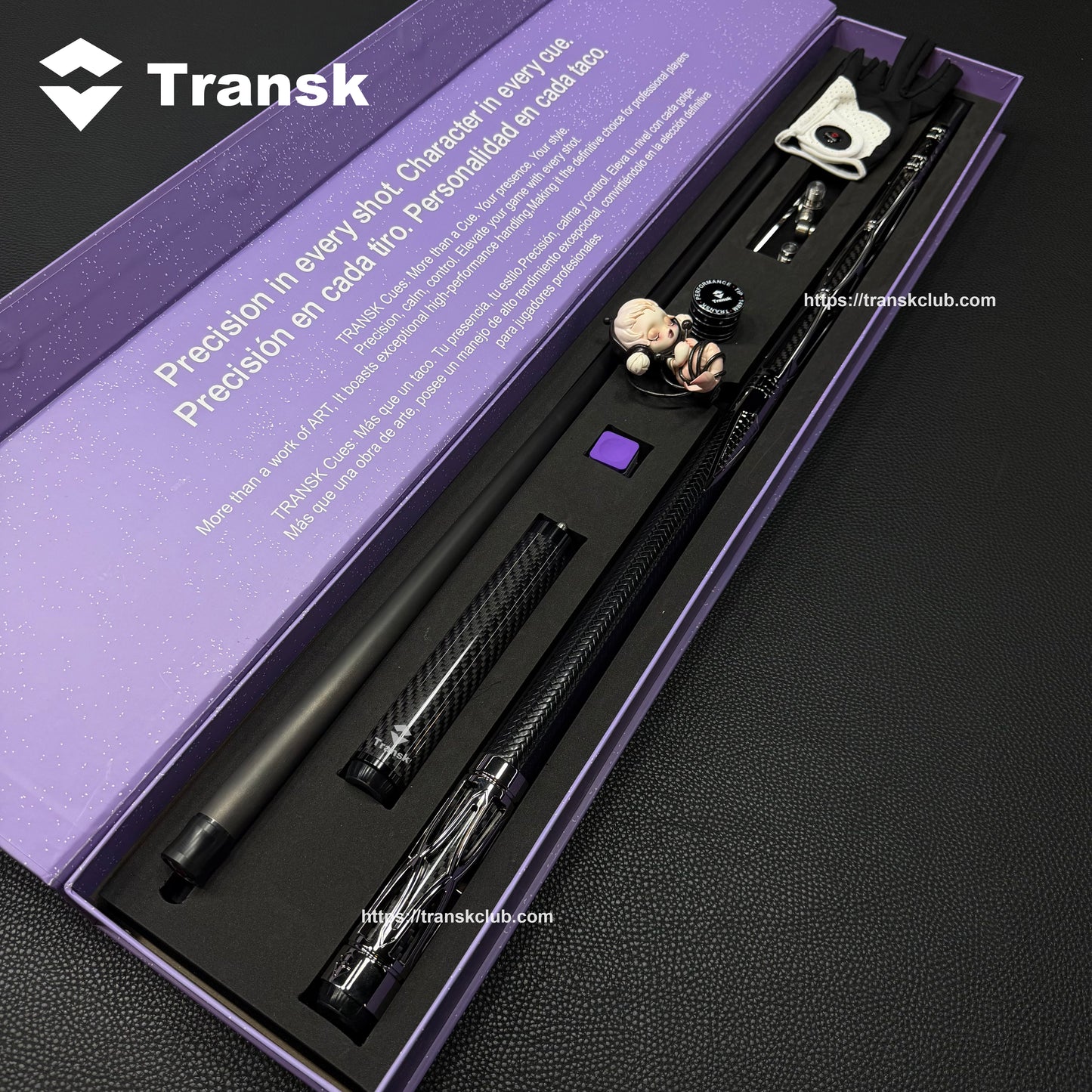 Genuine Transk Premium Metal Pool Cue Set With Box 12.5mm Tip Adjustable Balance Weight Black/Gold/Red/Purple Options, Professional Billiard Stick for Advanced Players