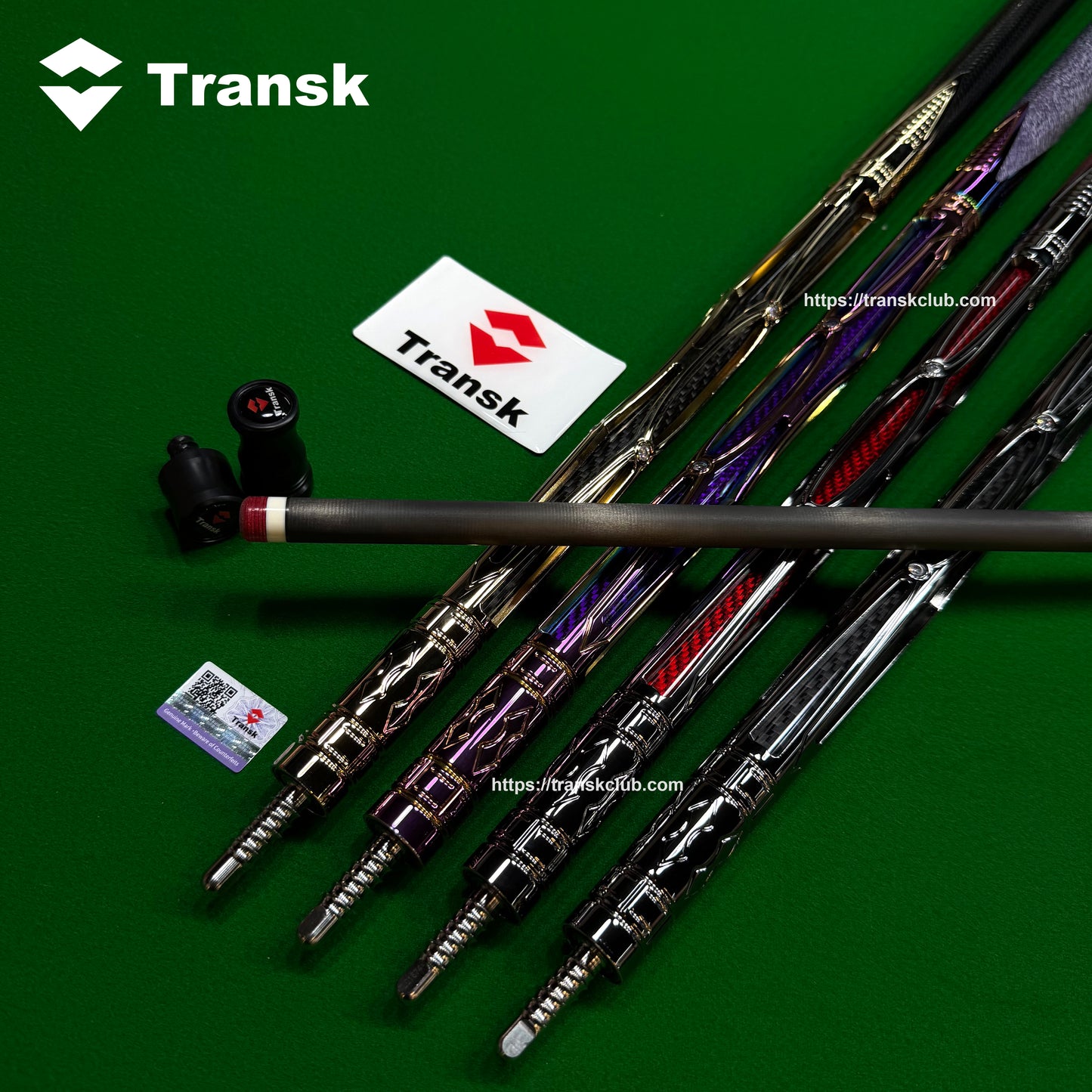 Echtes Transk Metal Pool Cue Set mit Jump Cue und Queue-Tasche Komplett-Set