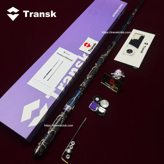 Transk Blue Metal Pool Cue Set with Accessories – 11.8/12.5mm Tips, Textured Grip