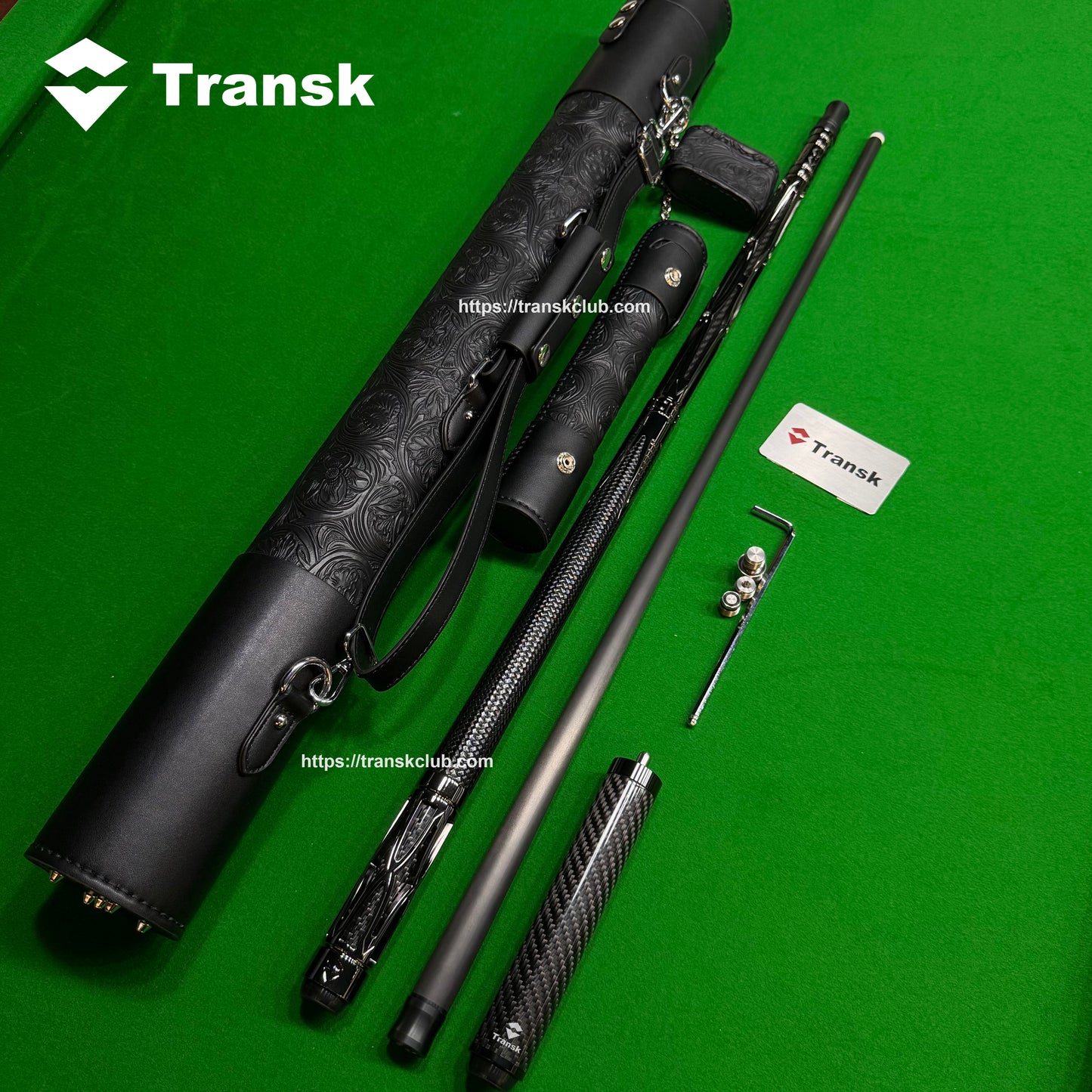 Genuine product Transk Metal Carbon Fiber Pool Cue Set - 11.8mm Tip, Adjustable Weight, Gold/Red/Purple Options, Professional Billiard Stick for Advanced Players