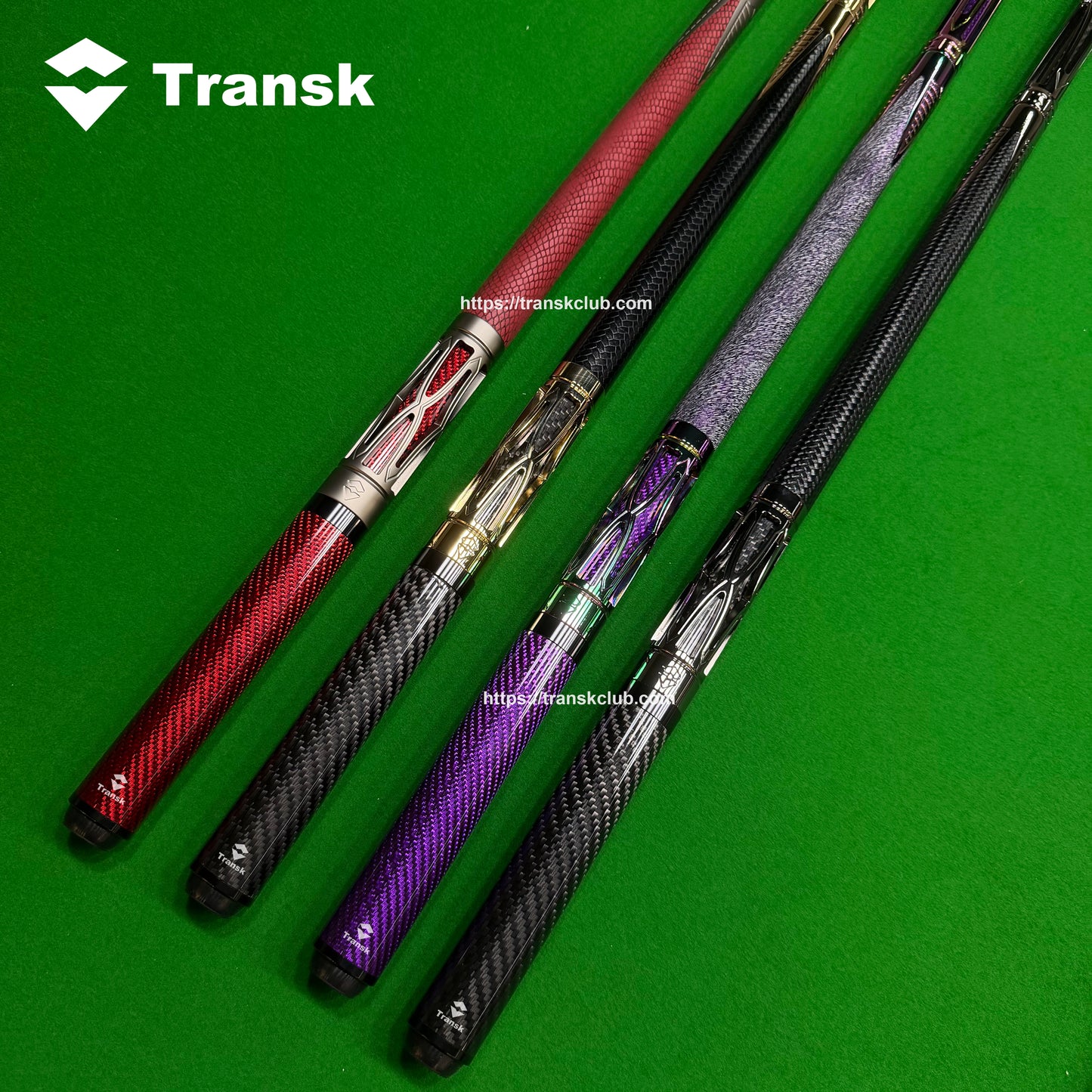 Genuine product Transk Metal Carbon Fiber Pool Cue Set - 11.8mm Tip, Adjustable Weight, Gold/Red/Purple Options, Professional Billiard Stick for Advanced Players