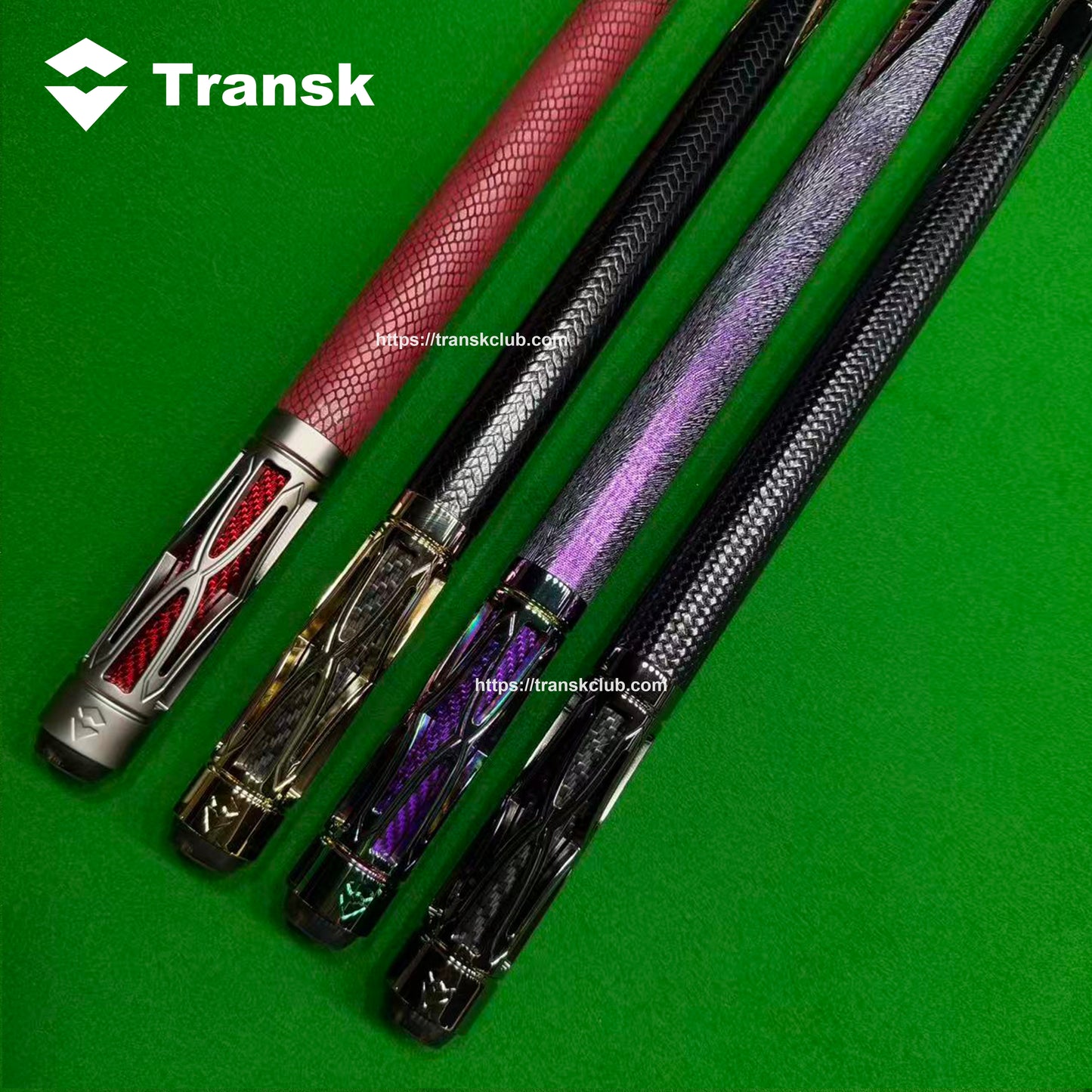 Genuine product Transk Metal Carbon Fiber Pool Cue Set - 11.8mm Tip, Adjustable Weight, Gold/Red/Purple Options, Professional Billiard Stick for Advanced Players