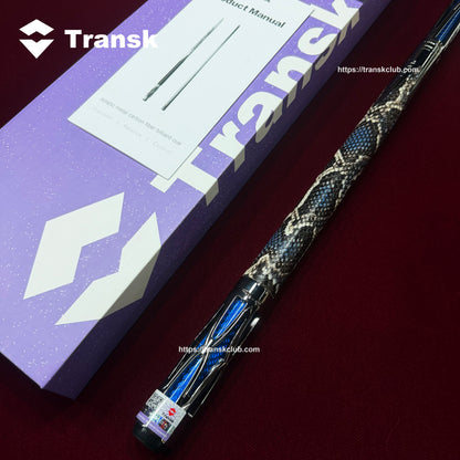 Transk Blue Metal Pool Cue Set with Accessories – 11.8/12.5mm Tips, Textured Grip
