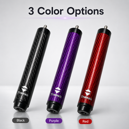 Transk Carbon Fiber Pool Cue Extension – 10.5cm Screw-On Cue Butt Extension
