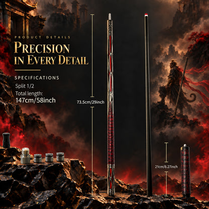 Transk Wukong T700 Carbon Fiber Pool Cue – Adjustable Weight & 4 Tip Sizes