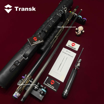 Genuine product Transk Metal Carbon Fiber Pool Cue Set - 11.8mm Tip, Adjustable Weight, Gold/Red/Purple Options, Professional Billiard Stick for Advanced Players