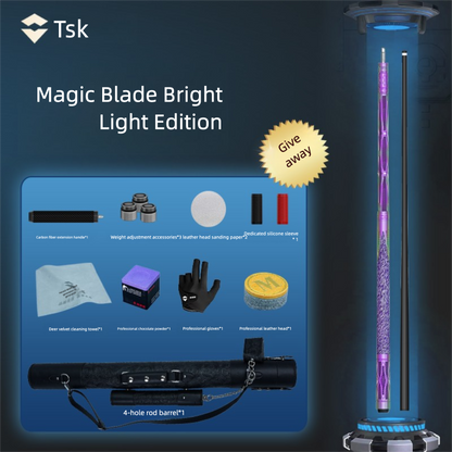 Juego de tacos de billar de fibra de carbono TSK Metal - Punta de 11,8 mm, peso ajustable, opciones oro/rojo/púrpura, taco de billar profesional para jugadores avanzados