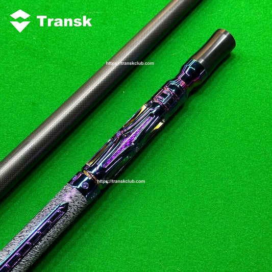 Transk Metal Dragon Slayer Jump Cue - purple Carbon Fiber Shaft with Sheepskin Grip - 13mm Tip