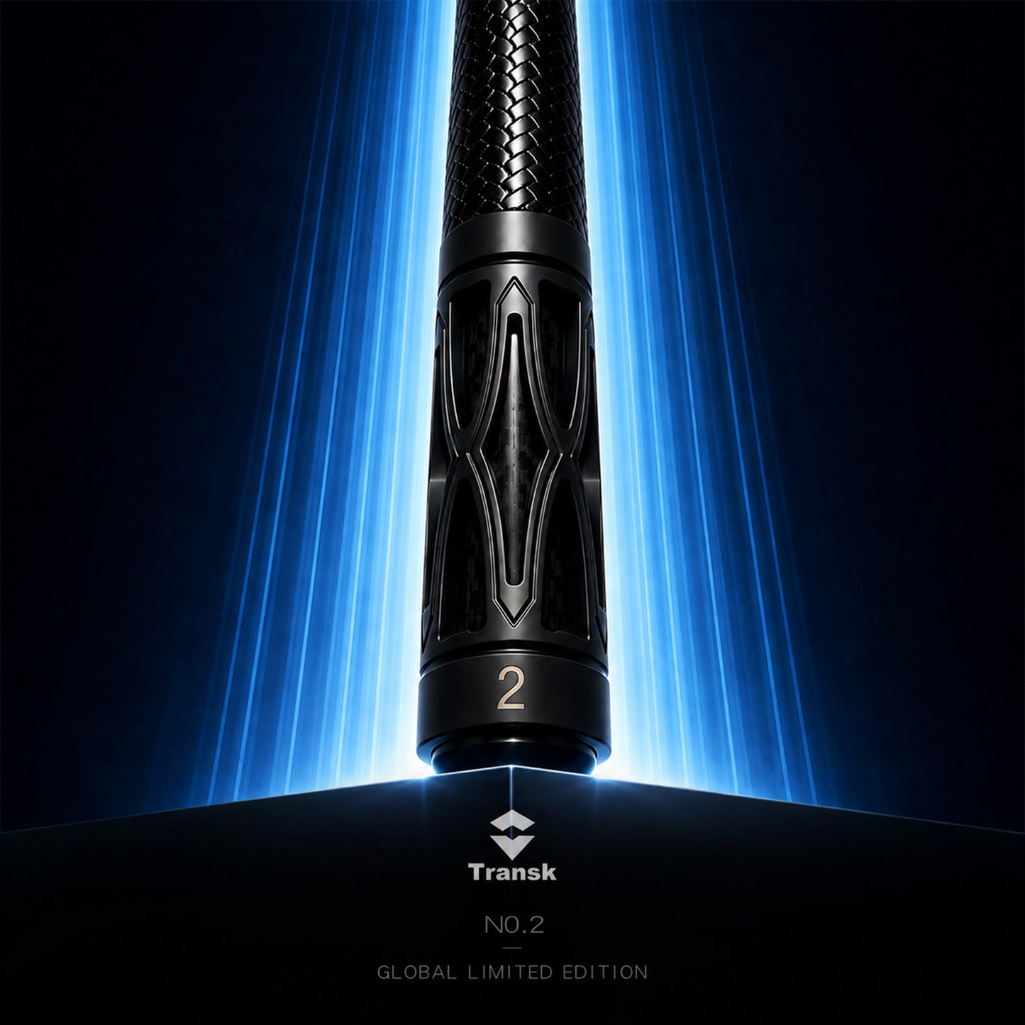 TRANSK Global Collector’s Edition Metal Carbon Fiber Pool Cue, Only 10 Pieces Worldwide｜No.02 Collector’s Edition｜12.5mm Tip｜Crocodile Leather Grip
