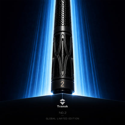 TRANSK Global Collector’s Edition Metal Carbon Fiber Pool Cue, Only 10 Pieces Worldwide｜No.02 Collector’s Edition｜12.5mm Tip｜Crocodile Leather Grip