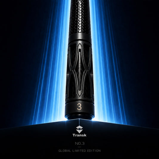 TRANSK Global Collector’s Edition Metal Carbon Fiber Pool Cue, Only 10 Pieces Worldwide｜No.03 Collector’s Edition｜12.5mm Tip｜Crocodile Leather Grip