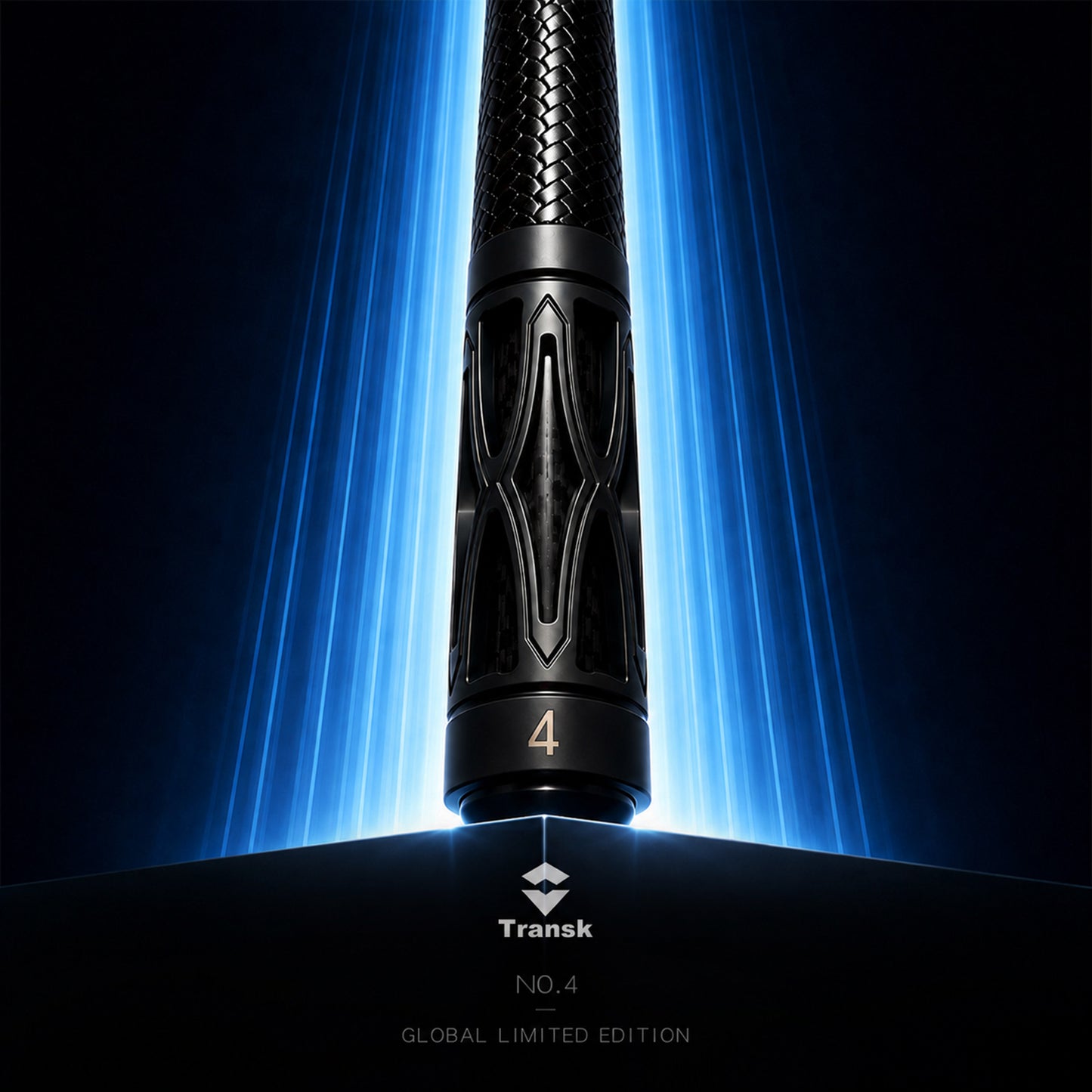 TRANSK Global Collector’s Edition Metal Carbon Fiber Pool Cue, Only 10 Pieces Worldwide｜No.04 Collector’s Edition｜12.5mm Tip｜Crocodile Leather Grip
