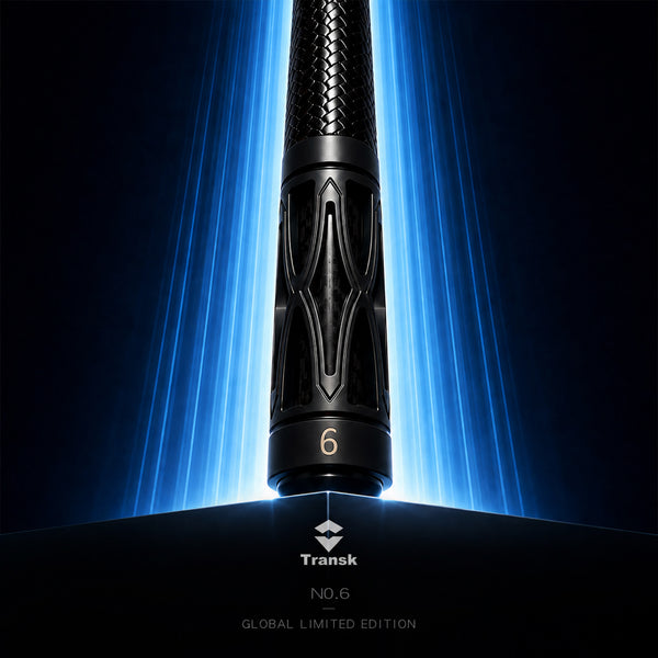 TRANSK Global Collector’s Edition Metal Carbon Fiber Pool Cue, Only 10 Pieces Worldwide｜No.06 Collector’s Edition｜12.5mm Tip｜Crocodile Leather Grip