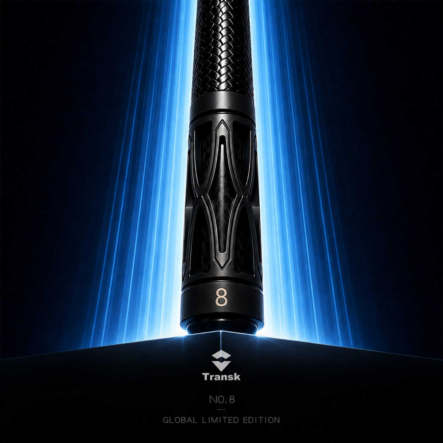 TRANSK Global Collector's Edition Metal Carbon Fiber Pool Cue - No.08, Only 10 Pieces Worldwide