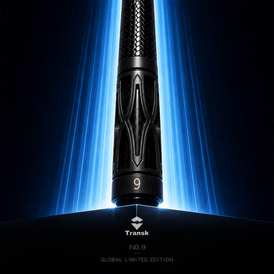 TRANSK Global Collector’s Edition Metal Carbon Fiber Pool Cue, Only 10 Pieces Worldwide｜No.09 Collector’s Edition｜12.5mm Tip｜Crocodile Leather Grip