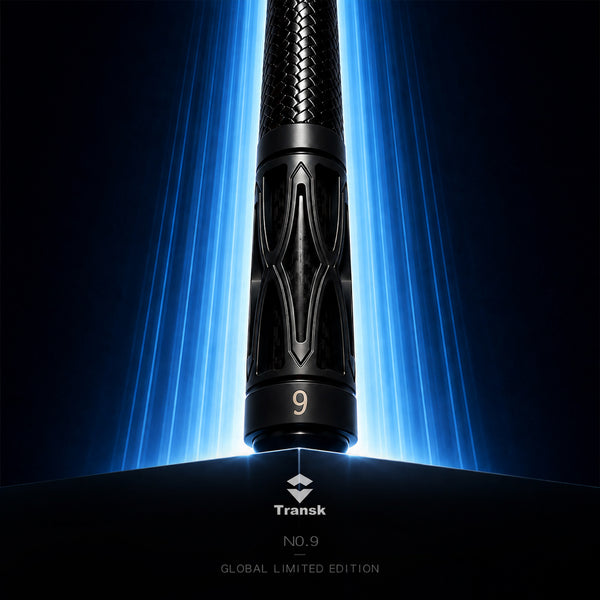 TRANSK Global Collector’s Edition Metal Carbon Fiber Pool Cue, Only 10 Pieces Worldwide｜No.09 Collector’s Edition｜12.5mm Tip｜Crocodile Leather Grip