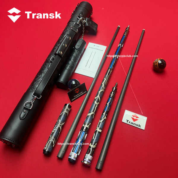 Metallic Blue Pool Cue + Jump Cue with Cue Bag Set