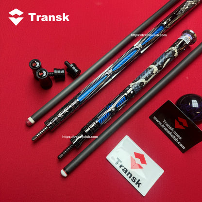 Metallic Blue Pool Cue + Jump Cue with Cue Bag Set