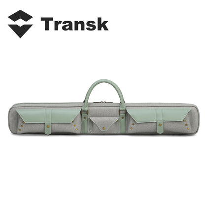 Transk Billiard Cue Case | 6-Hole Combo Bag for 1/2 Split American Pool Cue, Suit For Break/Jump Cue & Nine-Ball Cue