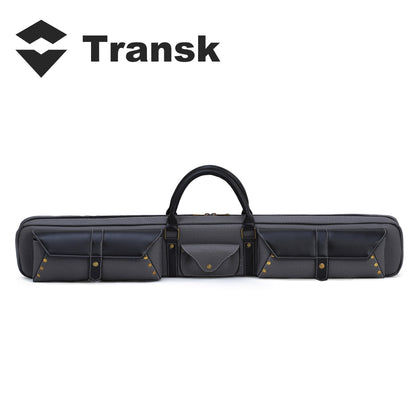 Transk Billiard Cue Case | 6-Hole Combo Bag for 1/2 Split American Pool Cue, Suit For Break/Jump Cue & Nine-Ball Cue