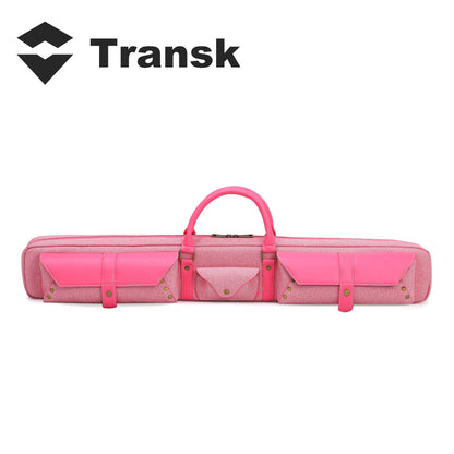 Transk Billiard Cue Case | 6-Hole Combo Bag for 1/2 Split American Pool Cue, Suit For Break/Jump Cue & Nine-Ball Cue