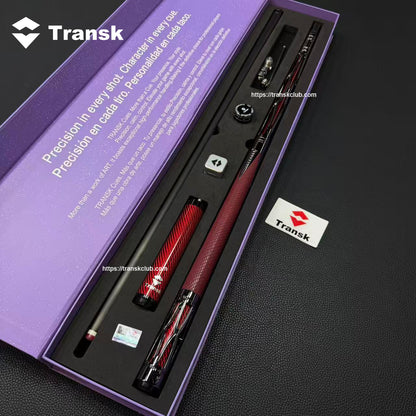 Transk Premium Metal Pool Cue Set 12.5mm Noir/Or/Rouge/Violet