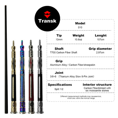 Echtes Transk Metal Pool Cue Set mit Jump Cue und Queue-Tasche Komplett-Set