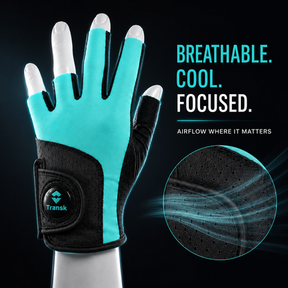 Transk Magnetic Pool Glove – Breathable Open-Finger Billiards Glove with Adjustable Wrist Support