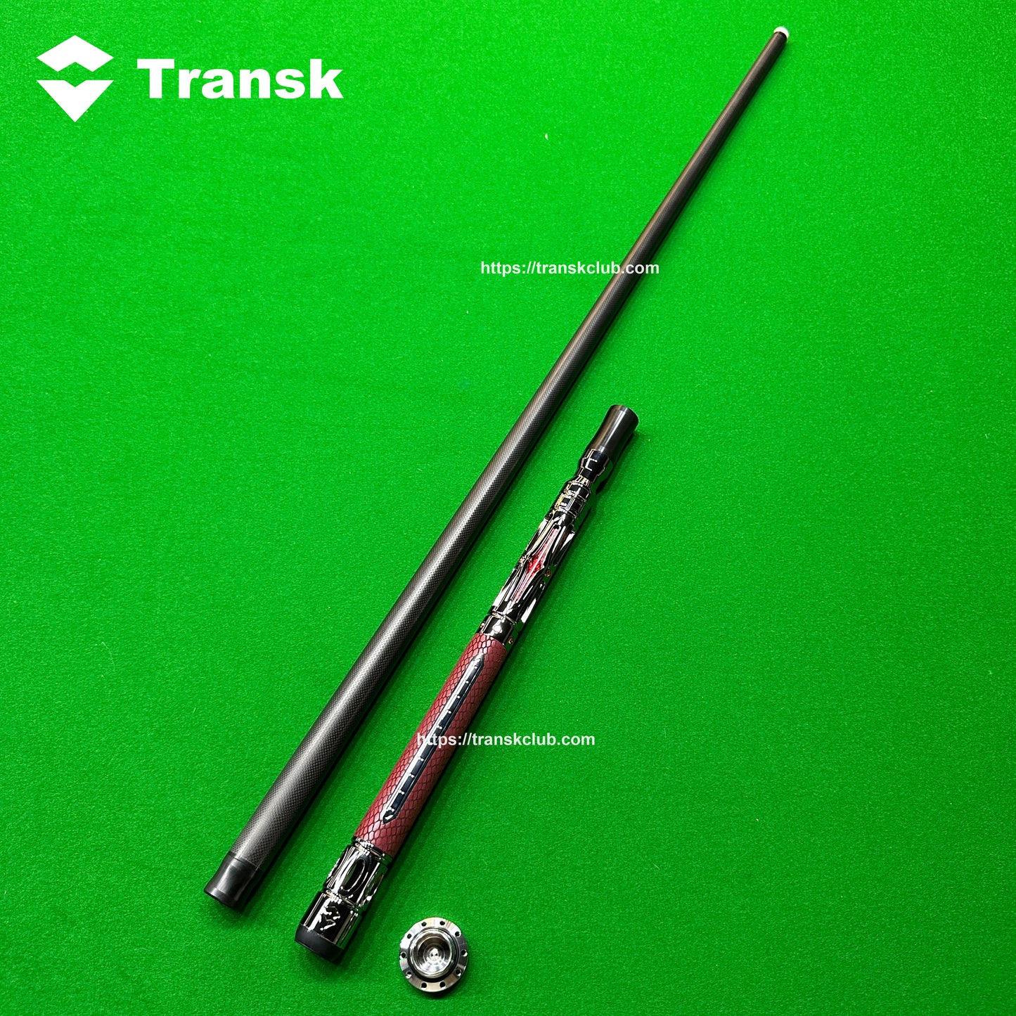 Transk Metall Dragon Slayer Sprungqueue - Carbonfaser-Schaft mit Ledergriff - 13mm Spitze