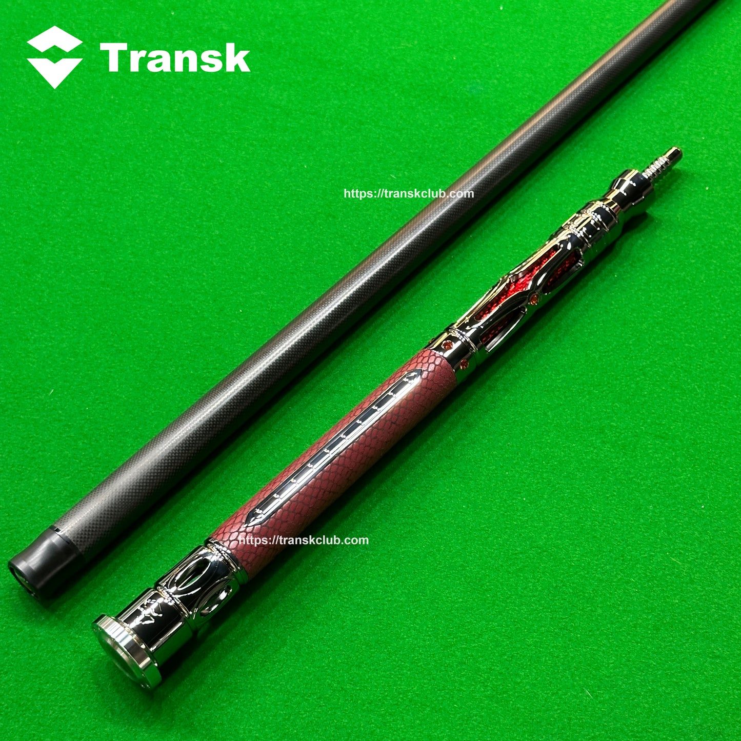 Transk Metall Dragon Slayer Sprungqueue - Carbonfaser-Schaft mit Ledergriff - 13mm Spitze