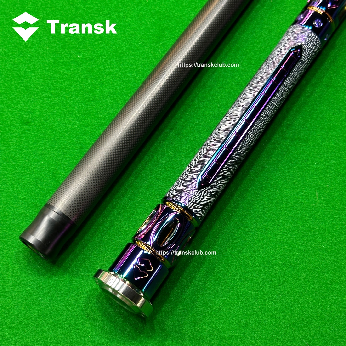 Transk Metall Dragon Slayer Sprungqueue - Carbonfaser-Schaft mit Ledergriff - 13mm Spitze