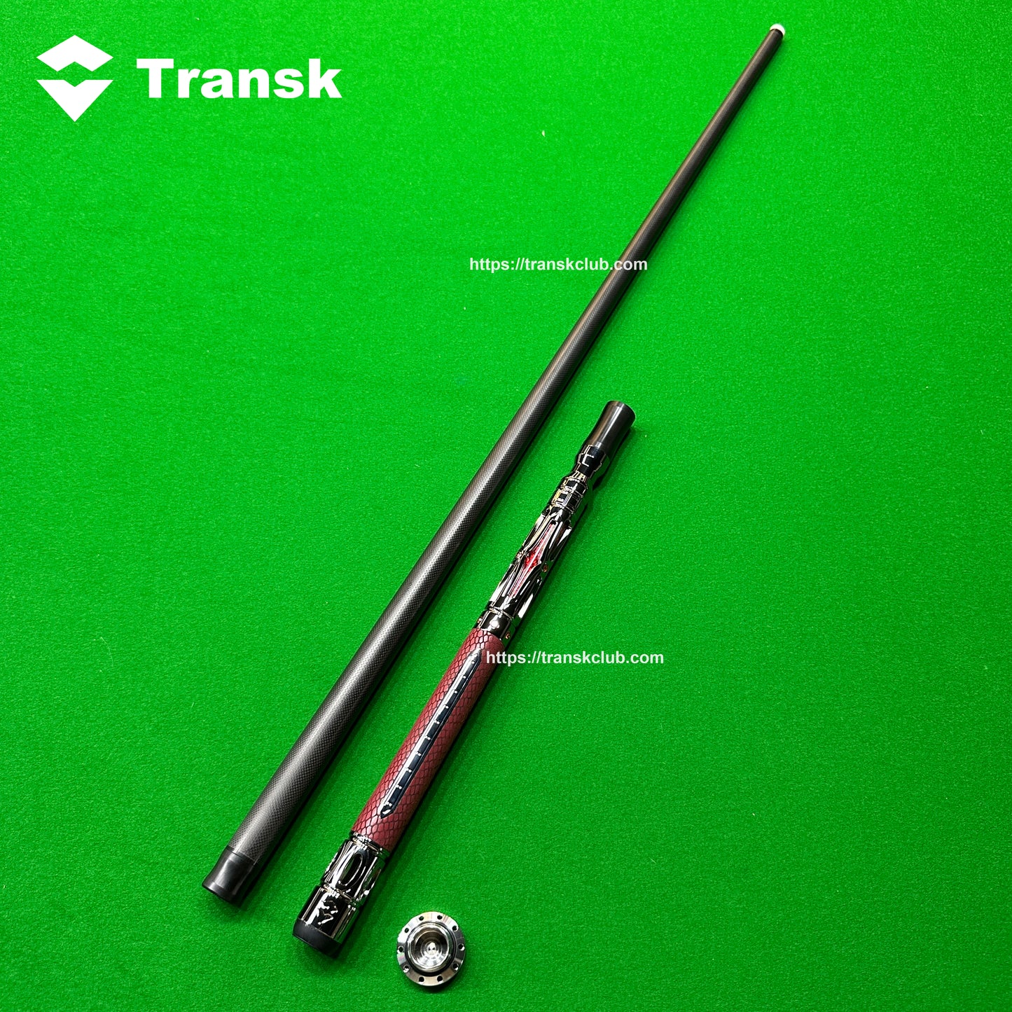 Transk Metall Dragon Slayer Sprungqueue - Carbonfaser-Schaft mit Ledergriff - 13mm Spitze