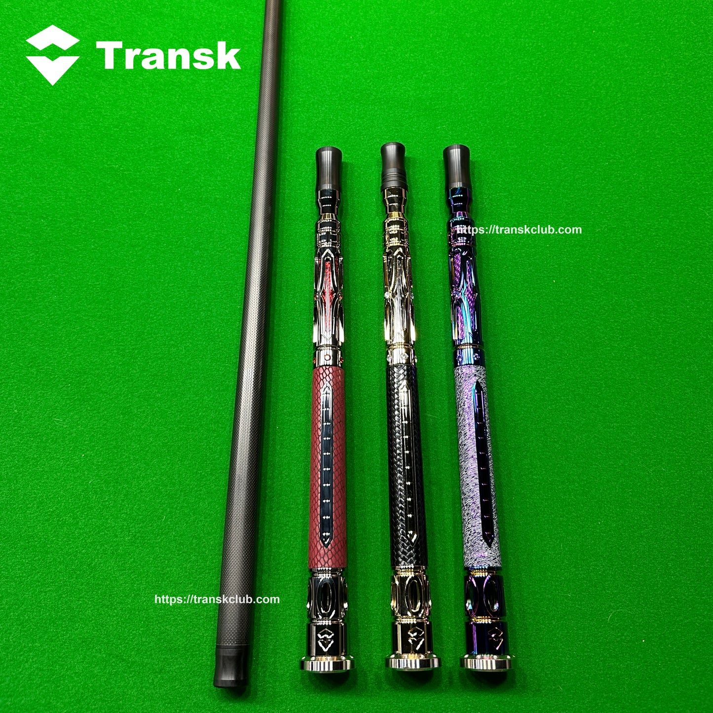 Transk Metall Dragon Slayer Sprungqueue - Carbonfaser-Schaft mit Ledergriff - 13mm Spitze