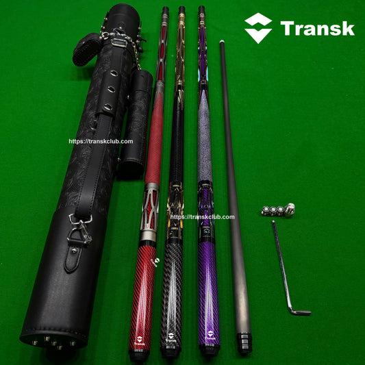 Juego de tacos de billar de fibra de carbono TSK Metal - Punta de 11,8 mm, peso ajustable, opciones oro/rojo/púrpura, taco de billar profesional para jugadores avanzados