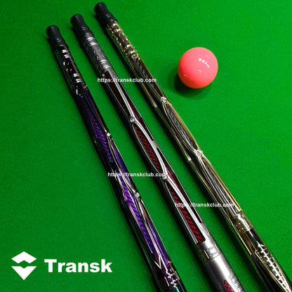 Transk Metall-Carbonfaser-Billardqueue - 11.8mm Spitze, verstellbares Gewicht, Gold, Profi-Queue