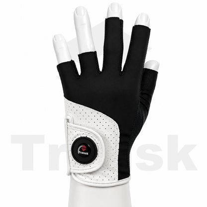 Transk Professional Magnetic Billiards Glove – Breathable 3-Finger Pool Glove with Suede Palm Support