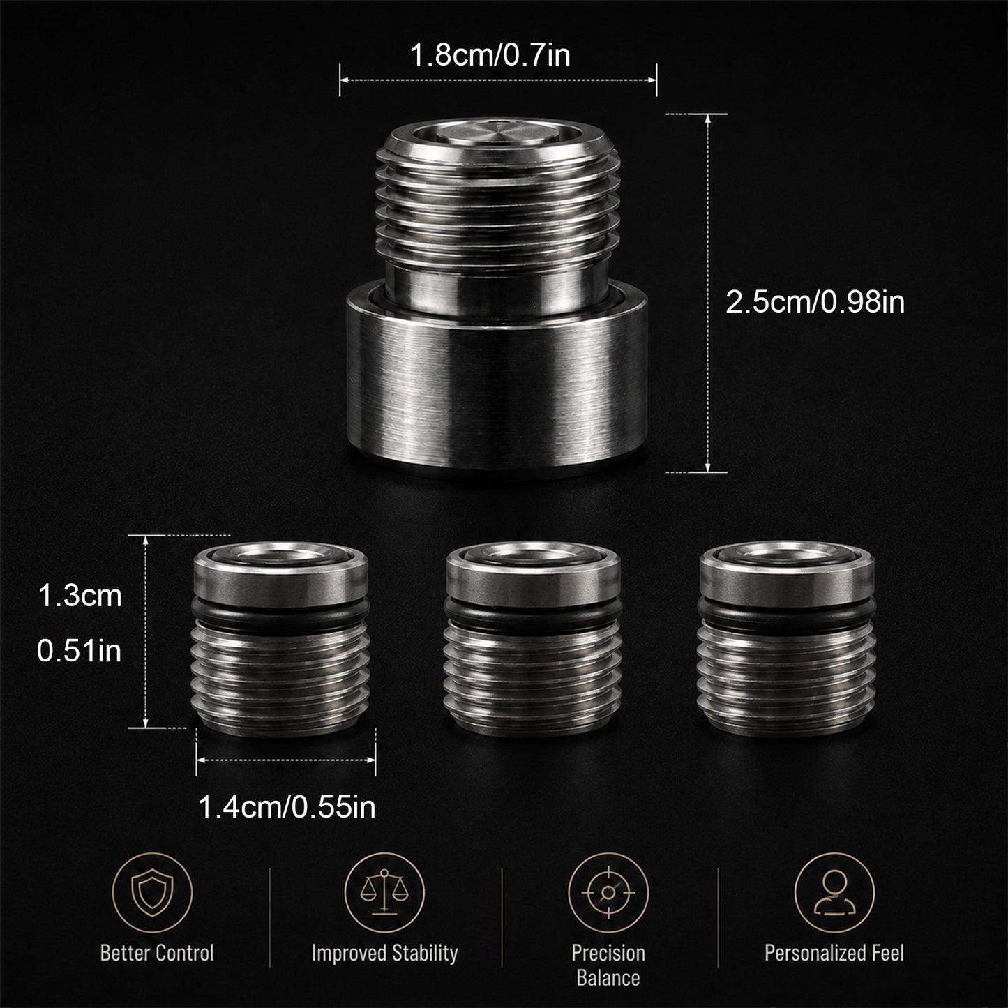 Precision Pool Cue Weight Kit – Adjustable Balance System with 3 Weights, Adapter, Hex Wrench & Storage Pouch