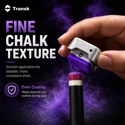 Transk Magnetic Billiard Chalk Holder – CNC Aluminum Alloy Cue Chalk Case with Locking Screw