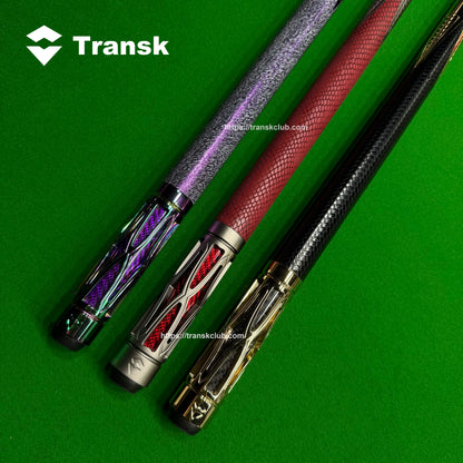 Juego de tacos de billar de fibra de carbono TSK Metal - Punta de 11,8 mm, peso ajustable, opciones oro/rojo/púrpura, taco de billar profesional para jugadores avanzados