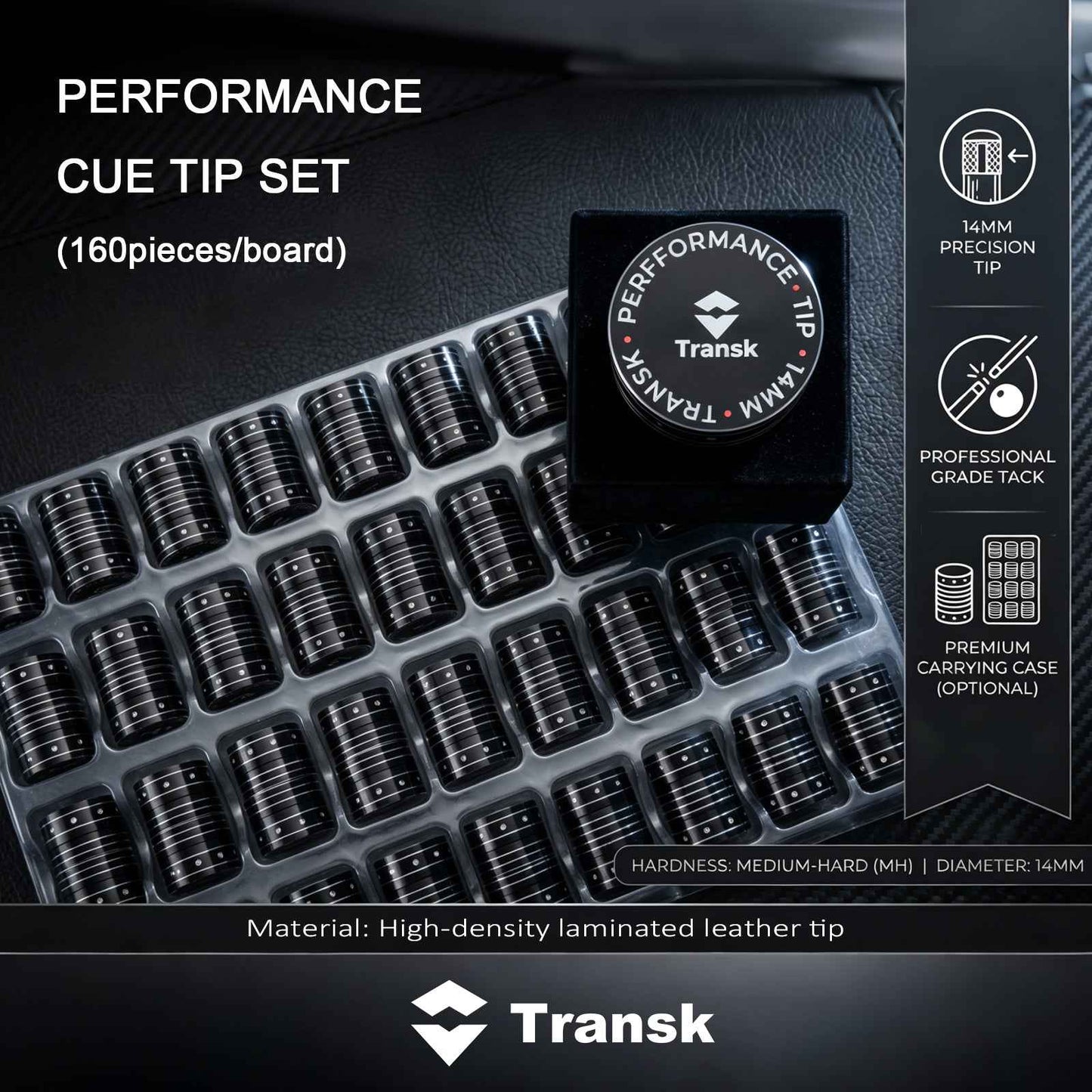 Transk Imported 10-Layer Pro-Grade Pig Skin Tip | Core Product Advantages
