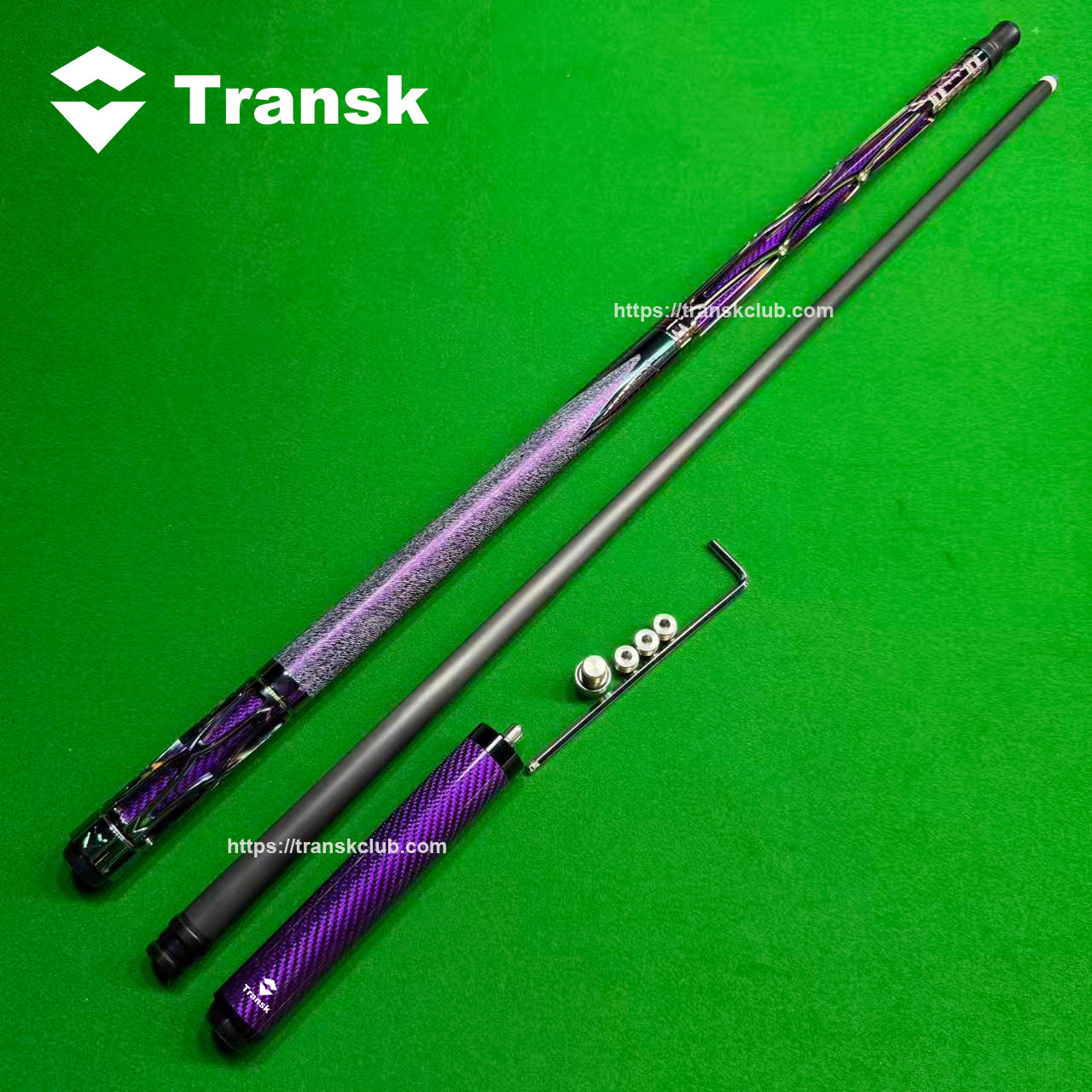 Juego de tacos de billar de fibra de carbono TSK Metal - Punta de 11,8 mm, peso ajustable, opciones oro/rojo/púrpura, taco de billar profesional para jugadores avanzados